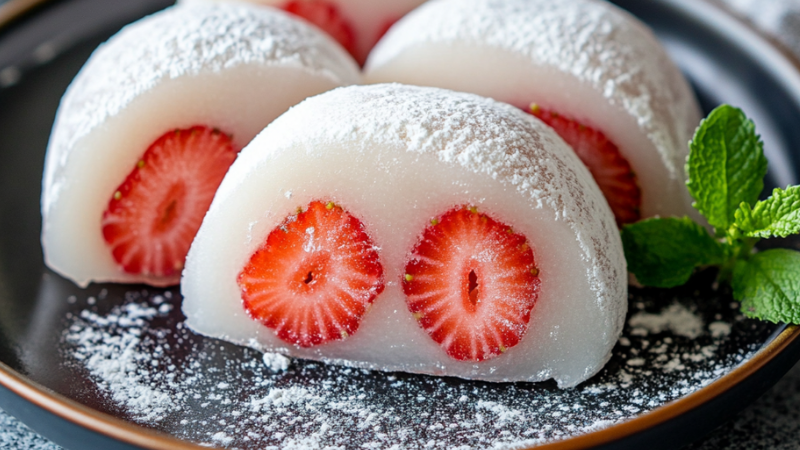 Delicious Strawberry Mochi