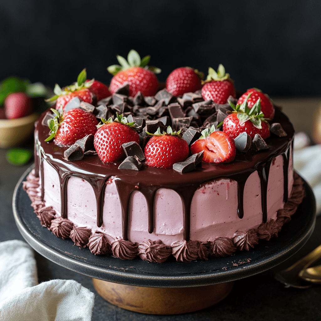 STRAWBERRY CHOCOLATE CAKE
