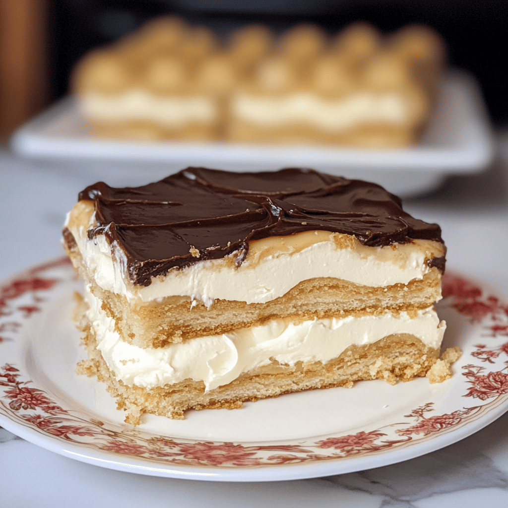 no bake Eclair cake with cream cheese