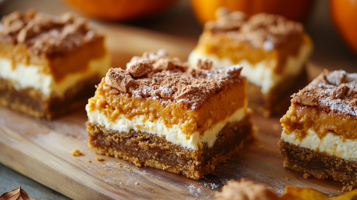 Pumpkin Cream Cheese Dream Bars