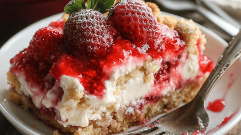 Strawberry Cheesecake Dump Cake
