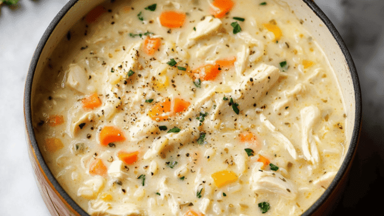 creamy chicken and rice soup