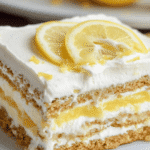 lemon icebox cake with graham crackers