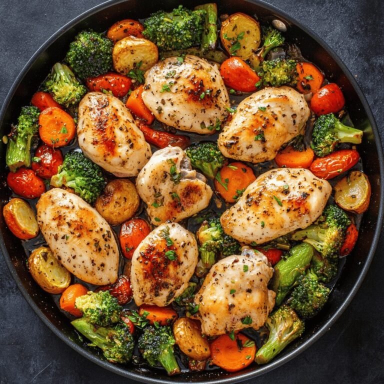 Easy one-pan chicken and veggies