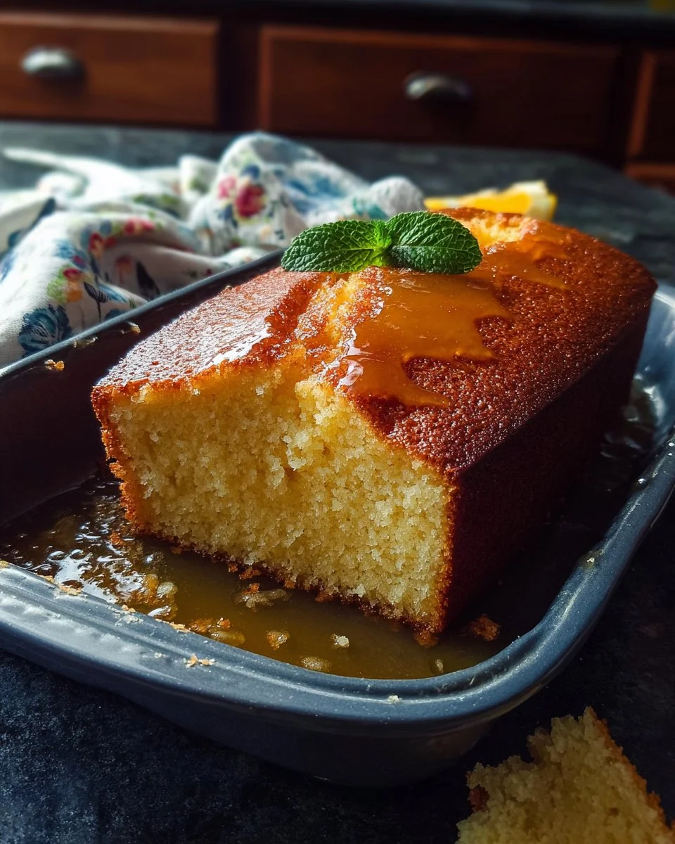 Delicious sliced Keto Butter Cake on a plate