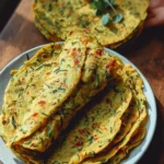 Healthy Keto Zucchini Tortillas on a wooden cutting board