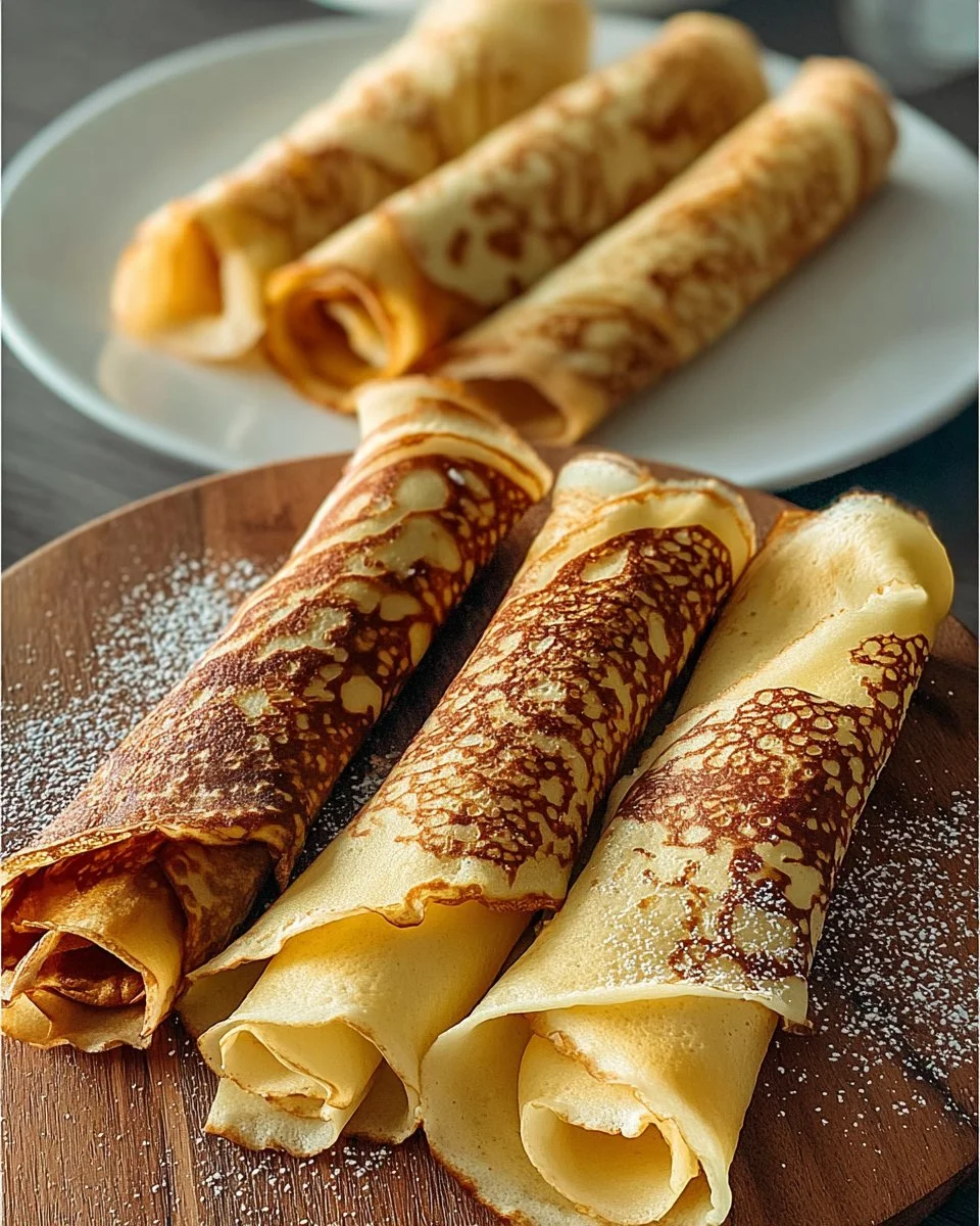 Delicious keto crepe rolls filled with cream and berries for a low-carb treat