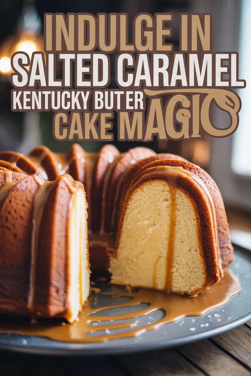 Indulge in Salted Caramel Kentucky Butter Cake Magic