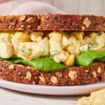 Delicious Jen's Heavenly Egg Salad with mayo, mustard, eggs, and green onions.