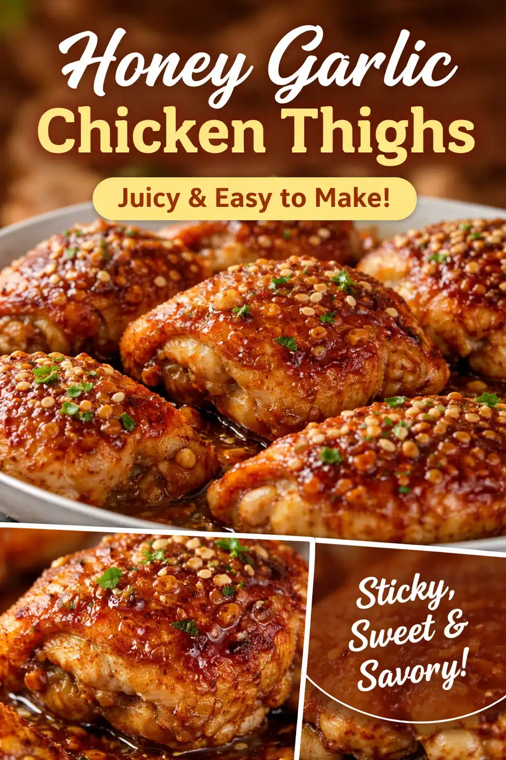 Honey Garlic Chicken Thighs