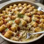 Plate of Garlic Parmesan Chicken and Potatoes cooked in a crockpot