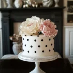 Polka Dot and Roses Birthday Cake design for festive celebrations