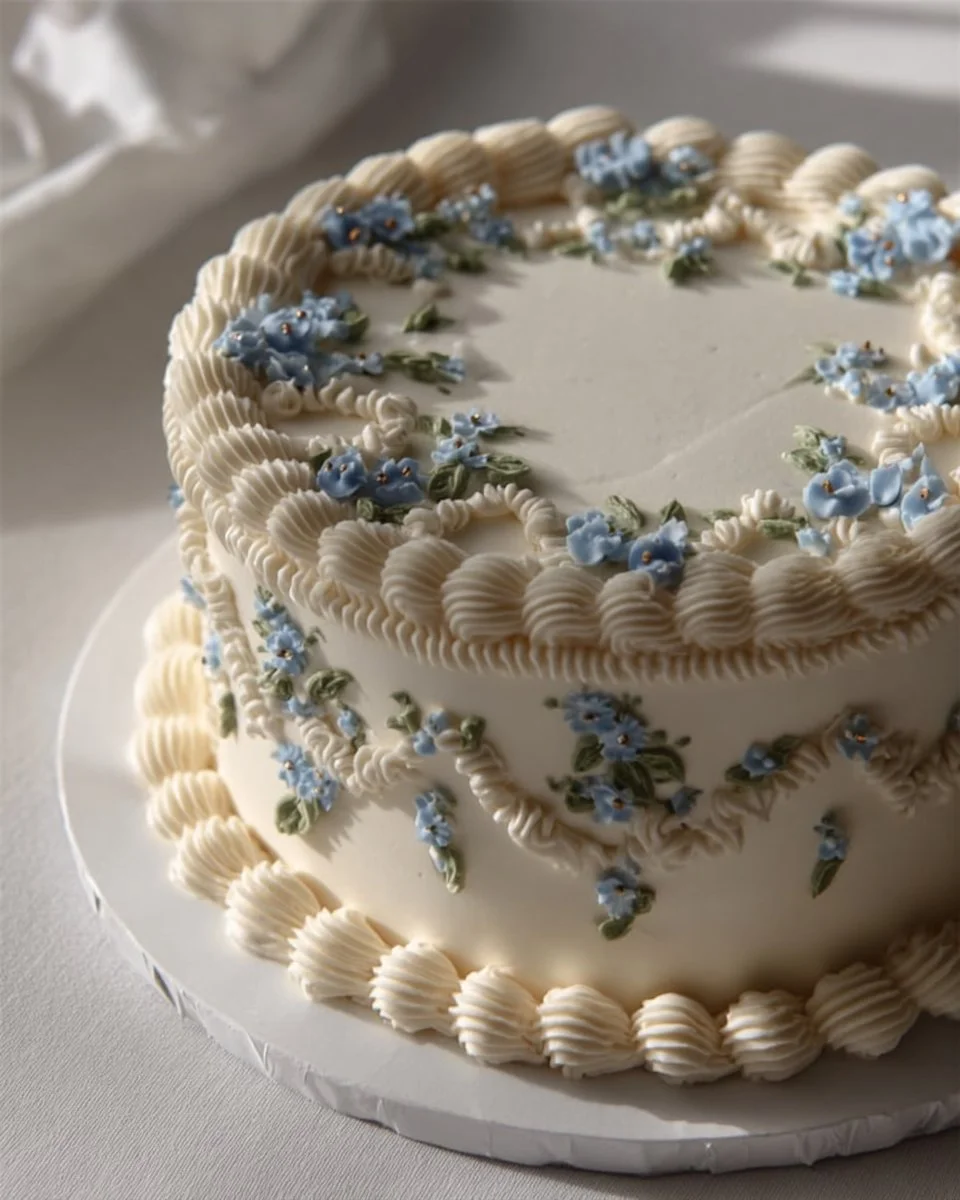 Delicious vintage style cake, 2 kg, decorated beautifully for special celebrations.