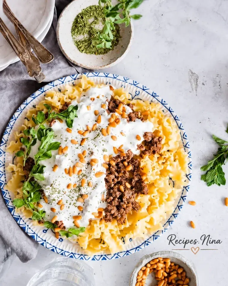 30-Minute Arabic Pasta with Yogurt Sauce