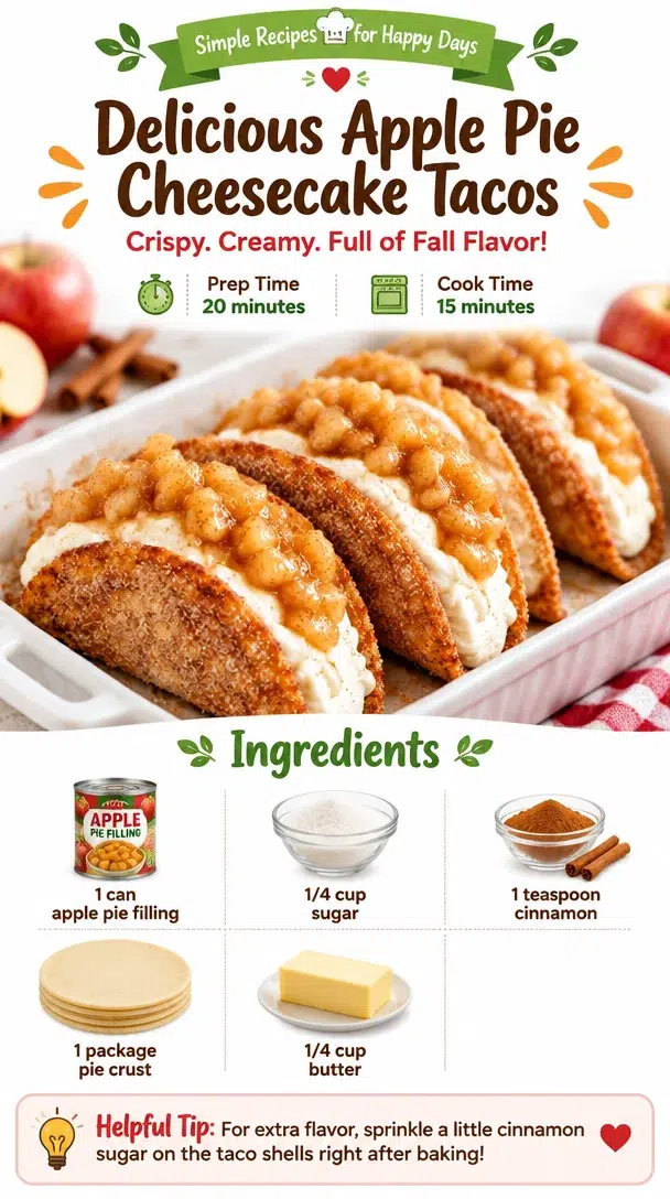Delicious Apple Pie Cheesecake Tacos