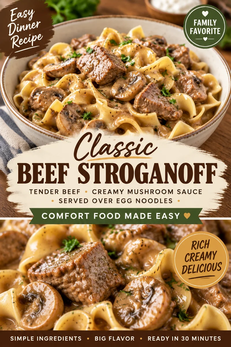 Simple Beef Stroganoff