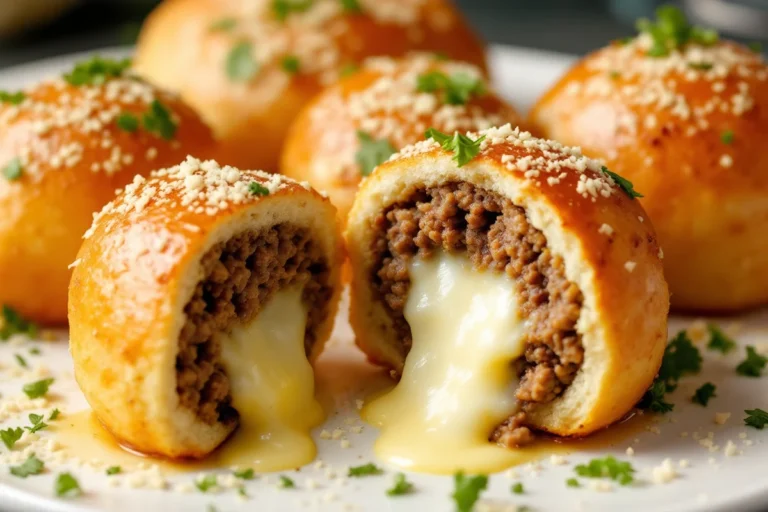Garlic Parmesan Cheeseburger Bombs